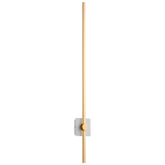 Oxygen 3-52-650 LED Wall Sconce, White W/ Industrial Brass