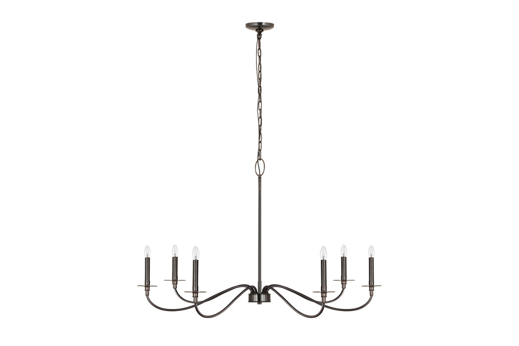 Z-Lite 2301-42BP Six Light Chandelier, Plated Bronze