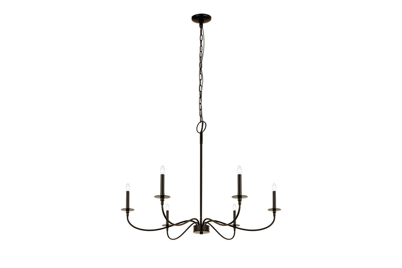 Z-Lite 2301-42MB Six Light Chandelier, Matte Black