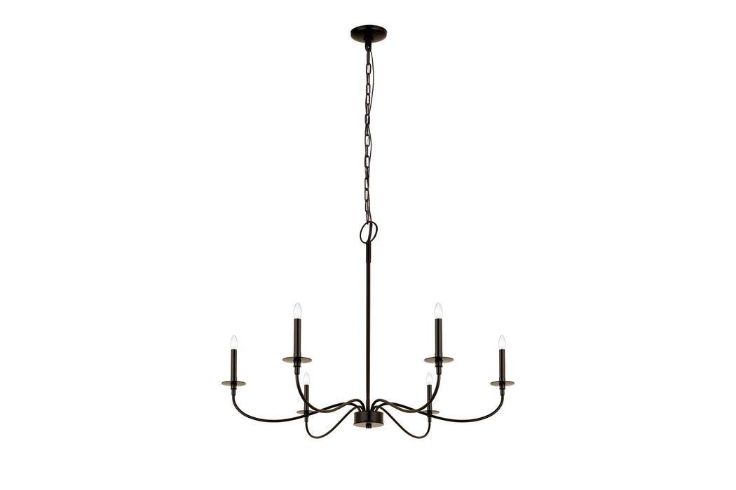 Z-Lite 2301-42MB Six Light Chandelier, Matte Black