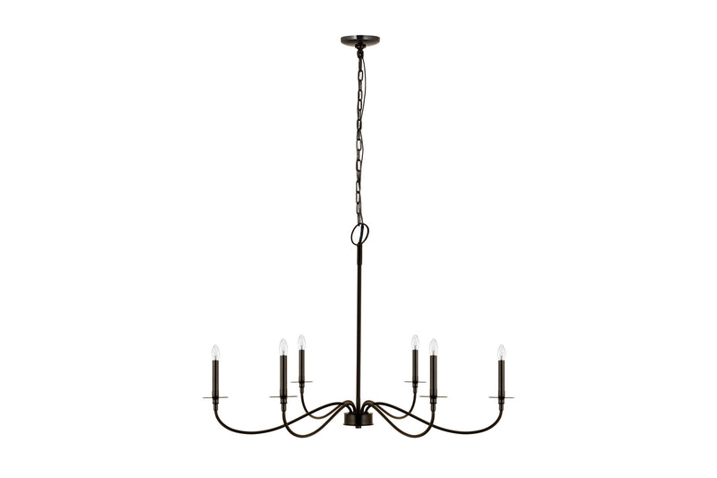 Z-Lite 2301-42MB Six Light Chandelier, Matte Black