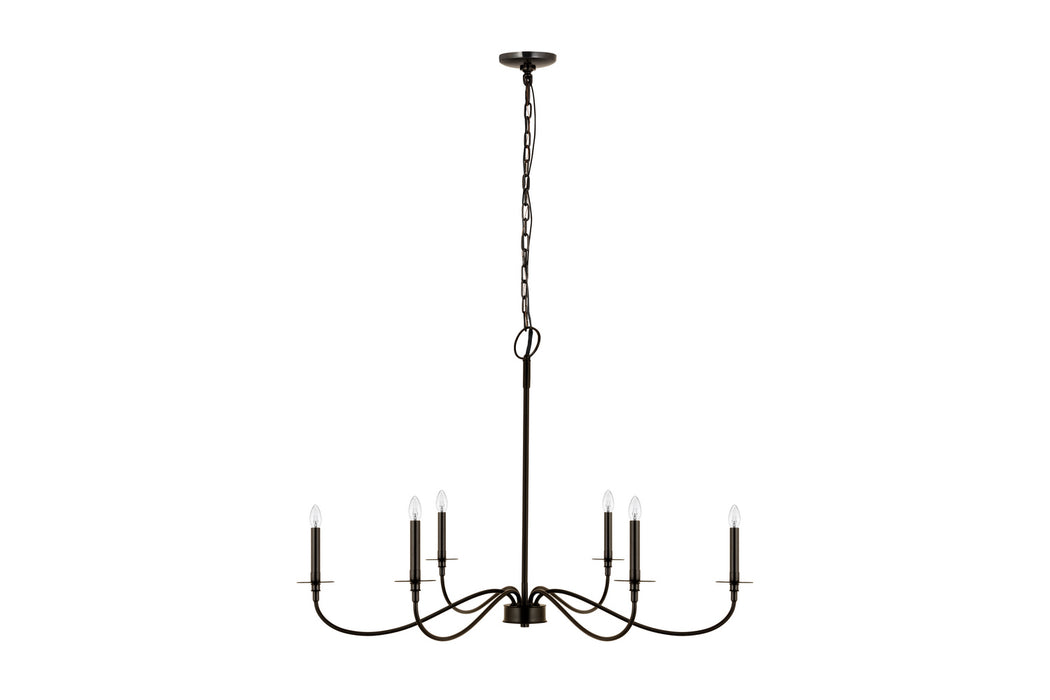 Z-Lite 2301-42MB Six Light Chandelier, Matte Black