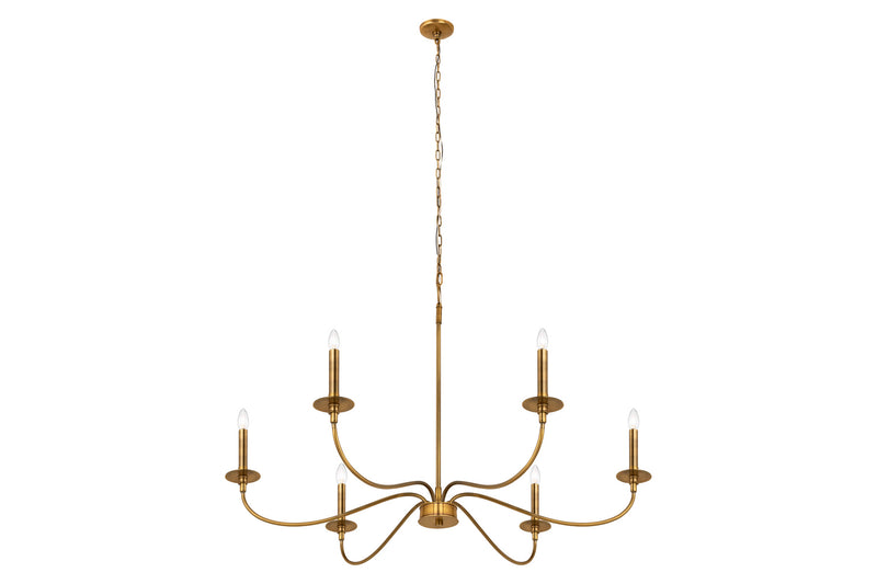 Z-Lite 2301-42RB Six Light Chandelier, Rubbed Brass