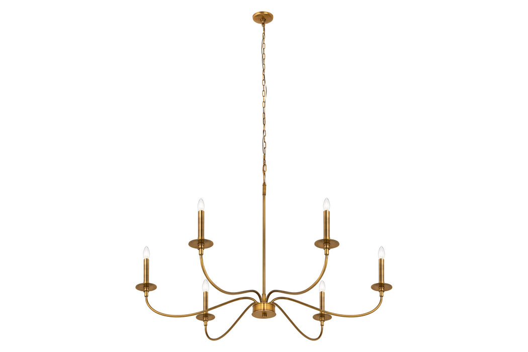 Z-Lite 2301-42RB Six Light Chandelier, Rubbed Brass