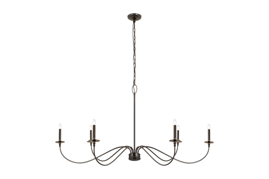 Z-Lite 2301-63BP Six Light Chandelier, Plated Bronze