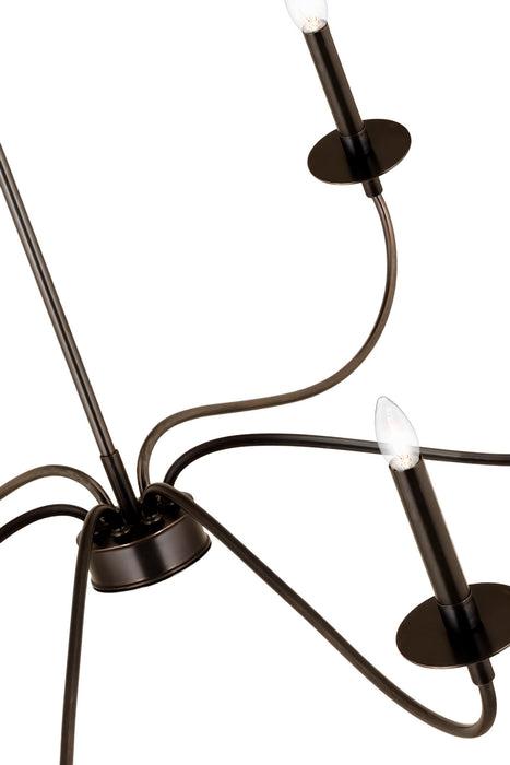 Z-Lite 2301-63BP Six Light Chandelier, Plated Bronze