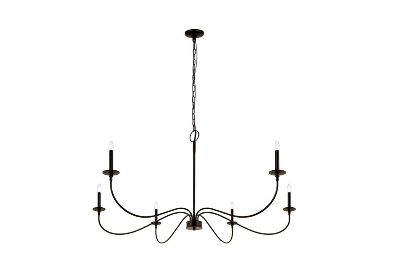 Z-Lite 2301-63MB Six Light Chandelier, Matte Black