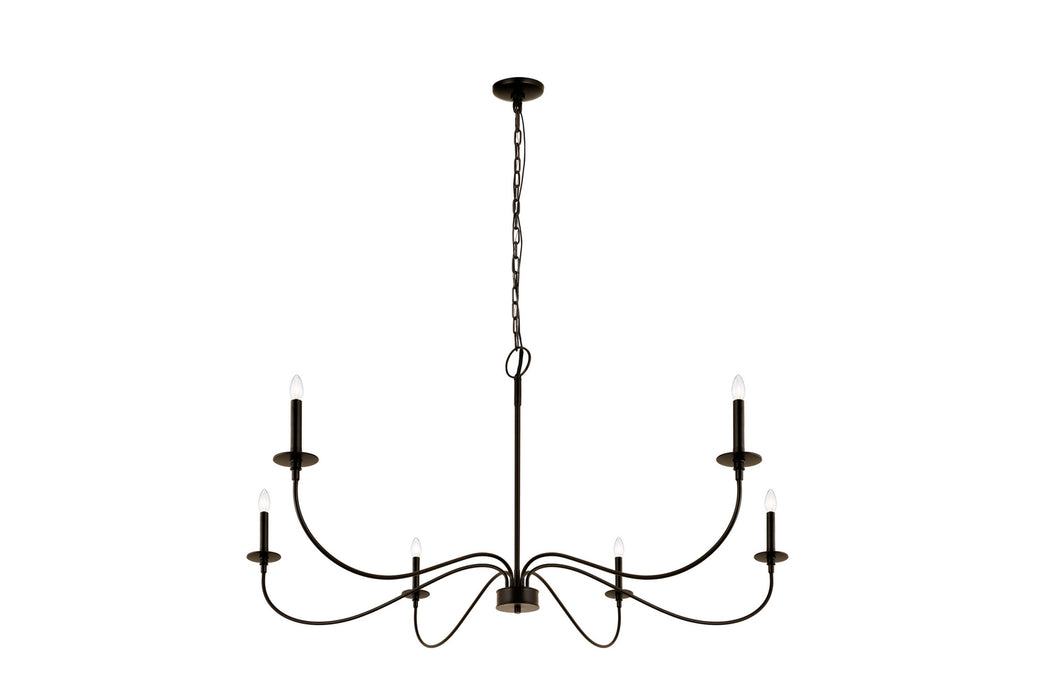 Z-Lite 2301-63MB Six Light Chandelier, Matte Black