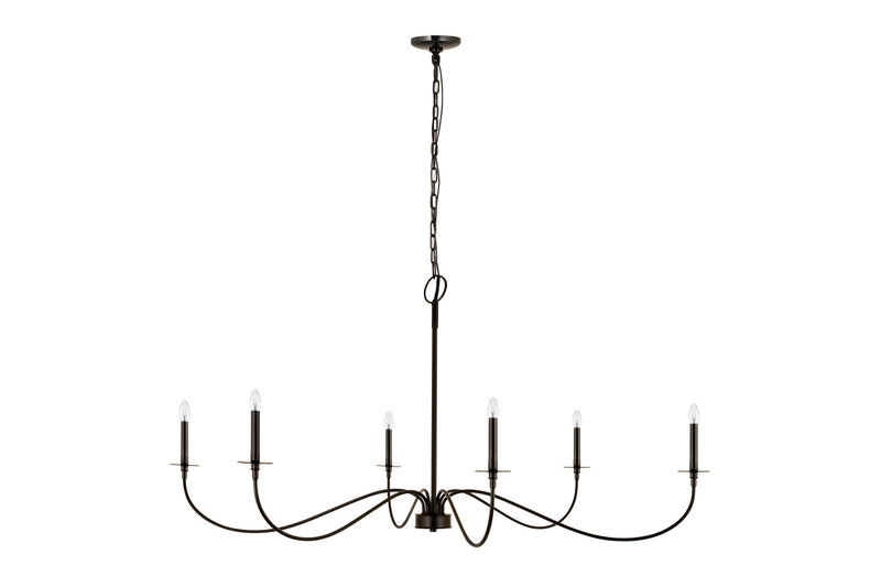 Z-Lite 2301-63MB Six Light Chandelier, Matte Black