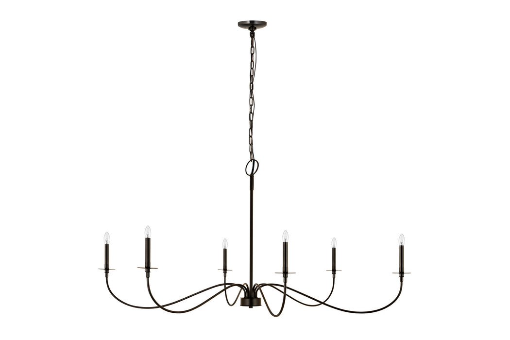 Z-Lite 2301-63MB Six Light Chandelier, Matte Black