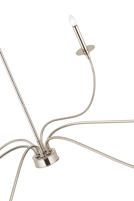 Z-Lite 2301-63PN Six Light Chandelier, Polished Nickel