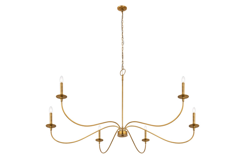 Z-Lite 2301-63RB Six Light Chandelier, Rubbed Brass