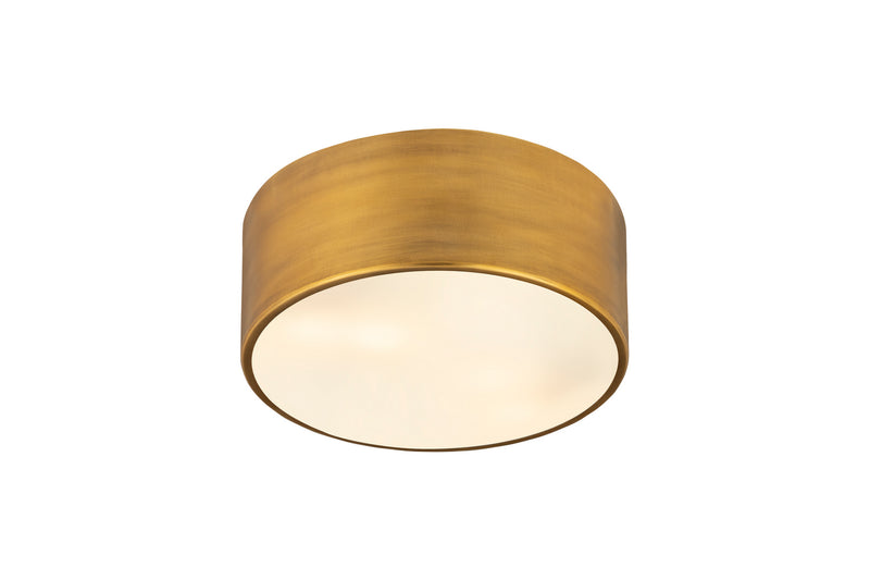 Z-Lite 2302F2-RB Two Light Flush Mount, Rubbed Brass