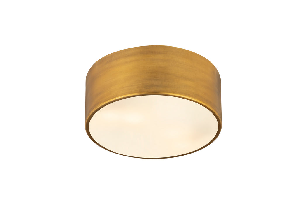 Z-Lite 2302F2-RB Two Light Flush Mount, Rubbed Brass