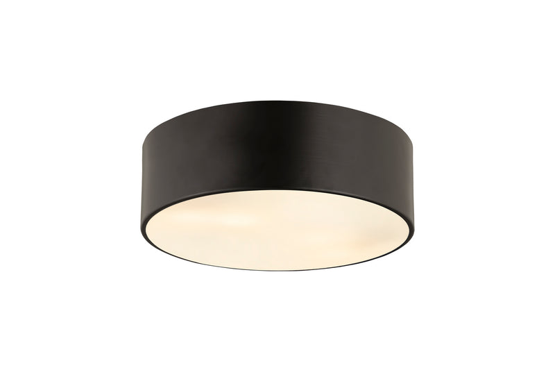 Z-Lite 2302F3-MB Three Light Flush Mount, Matte Black