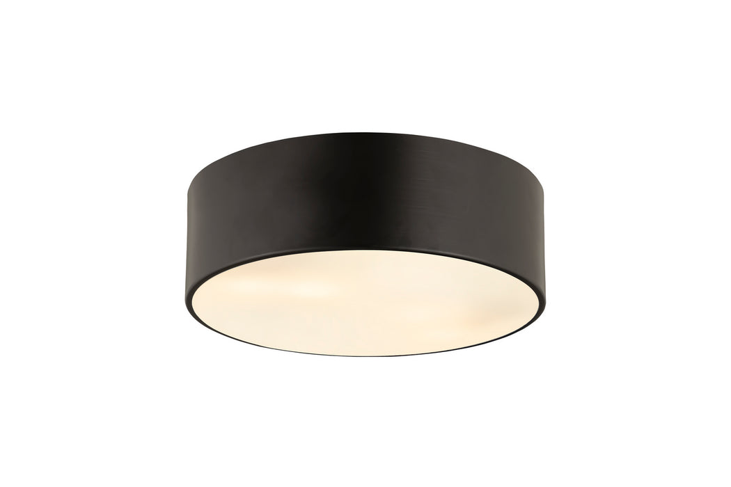 Z-Lite 2302F3-MB Three Light Flush Mount, Matte Black