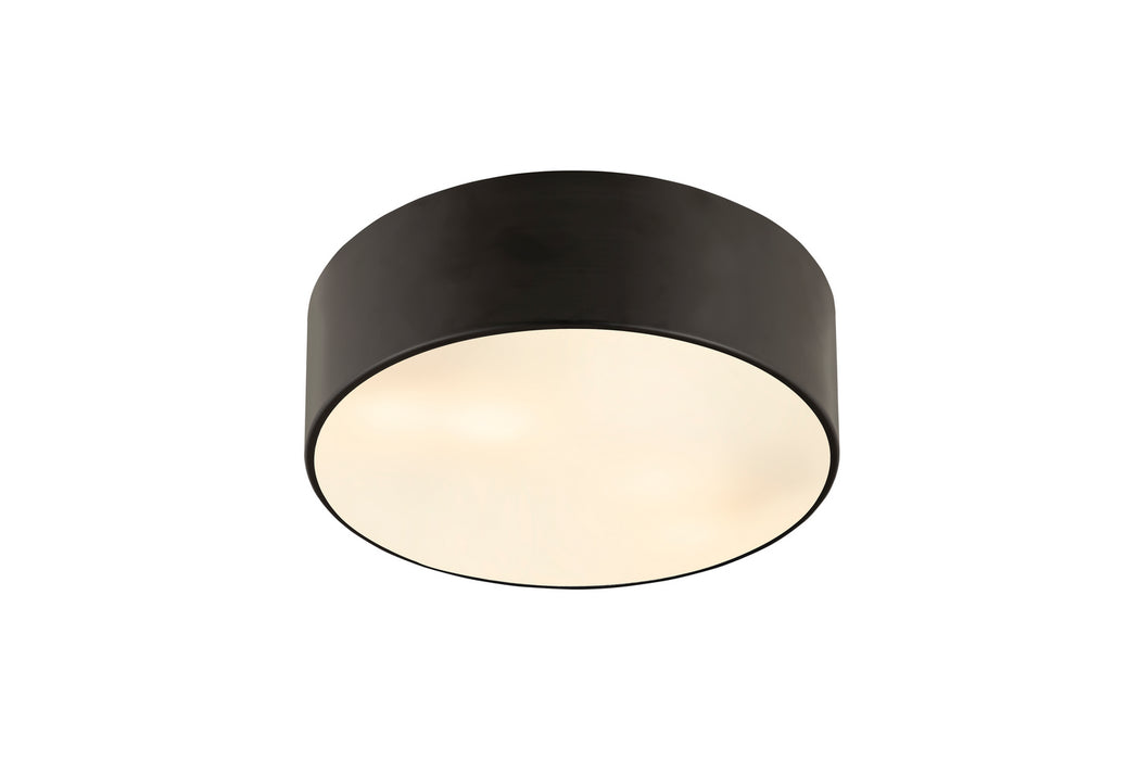 Z-Lite 2302F3-MB Three Light Flush Mount, Matte Black