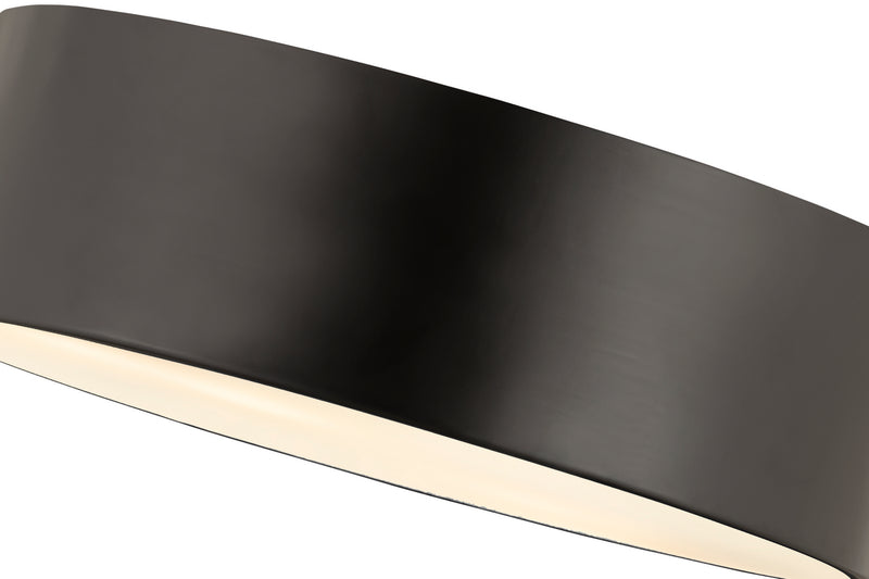 Z-Lite 2302F3-MB Three Light Flush Mount, Matte Black
