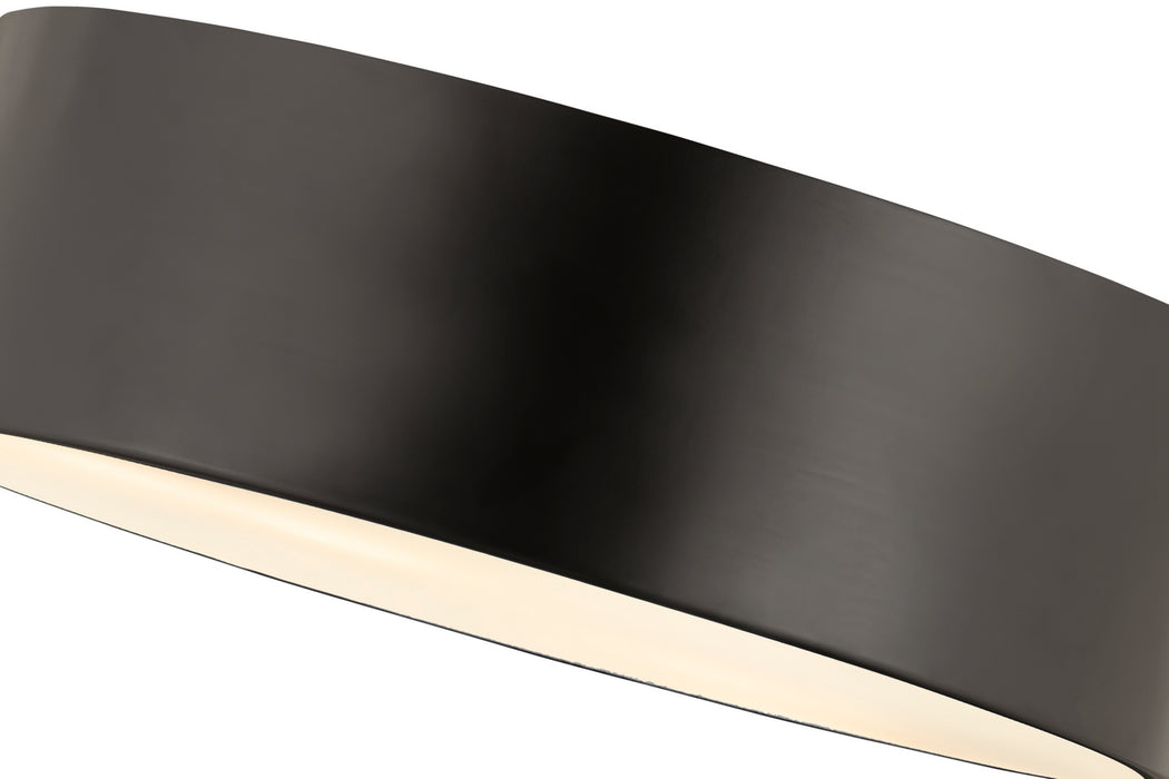 Z-Lite 2302F3-MB Three Light Flush Mount, Matte Black
