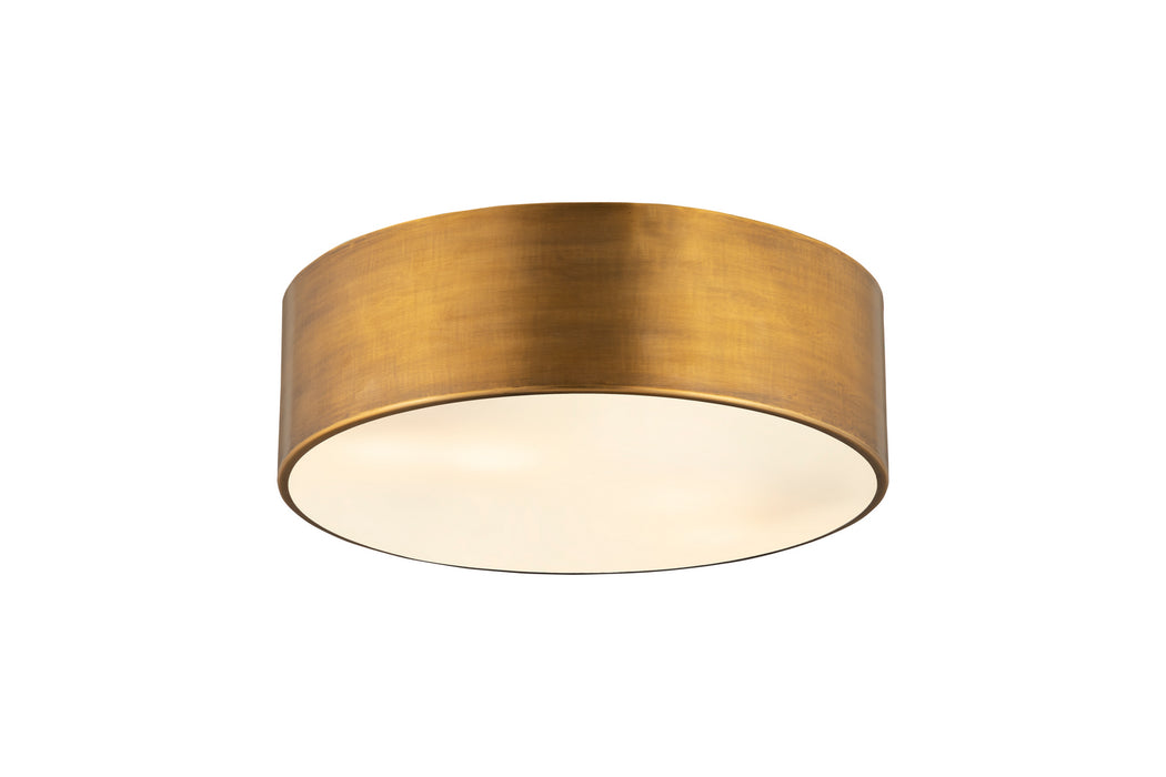 Z-Lite 2302F3-RB Three Light Flush Mount, Rubbed Brass