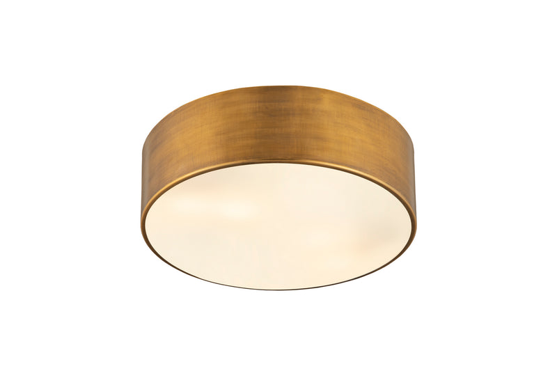 Z-Lite 2302F3-RB Three Light Flush Mount, Rubbed Brass