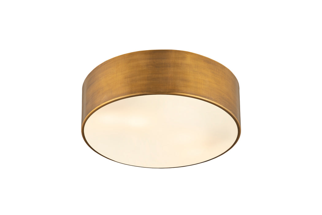 Z-Lite 2302F3-RB Three Light Flush Mount, Rubbed Brass