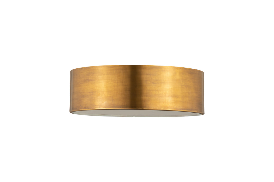 Z-Lite 2302F3-RB Three Light Flush Mount, Rubbed Brass