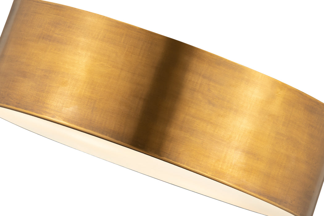 Z-Lite 2302F3-RB Three Light Flush Mount, Rubbed Brass