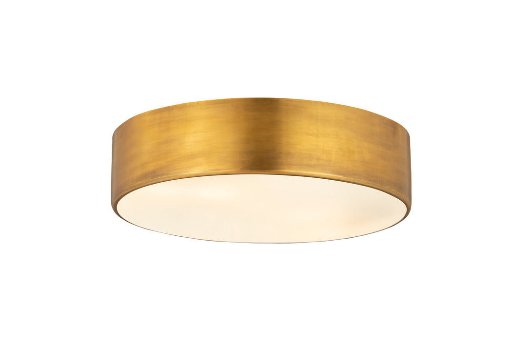 Z-Lite 2302F4-RB Four Light Flush Mount, Rubbed Brass
