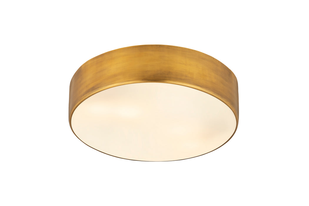 Z-Lite 2302F4-RB Four Light Flush Mount, Rubbed Brass