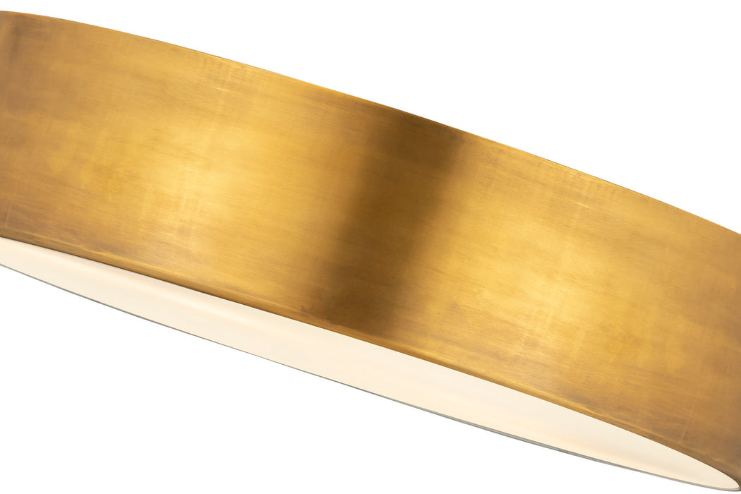 Z-Lite 2302F4-RB Four Light Flush Mount, Rubbed Brass