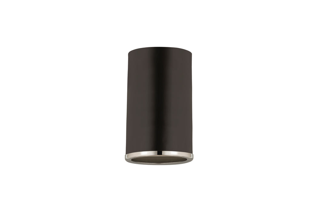 Z-Lite 2303F1-MB-CH One Light Flush Mount, Matte Black + Chrome