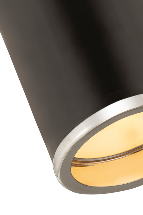 Z-Lite 2303F1-MB-CH One Light Flush Mount, Matte Black + Chrome