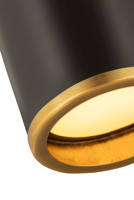 Z-Lite 2303F1-MB-RB One Light Flush Mount, Matte Black + Rubbed Brass