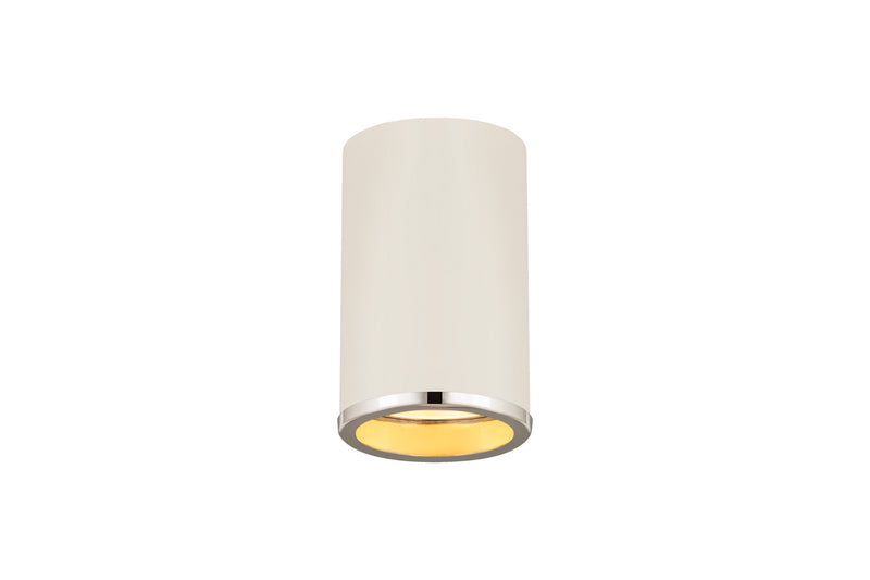 Z-Lite 2303F1-MW-CH One Light Flush Mount, Matte White + Chrome