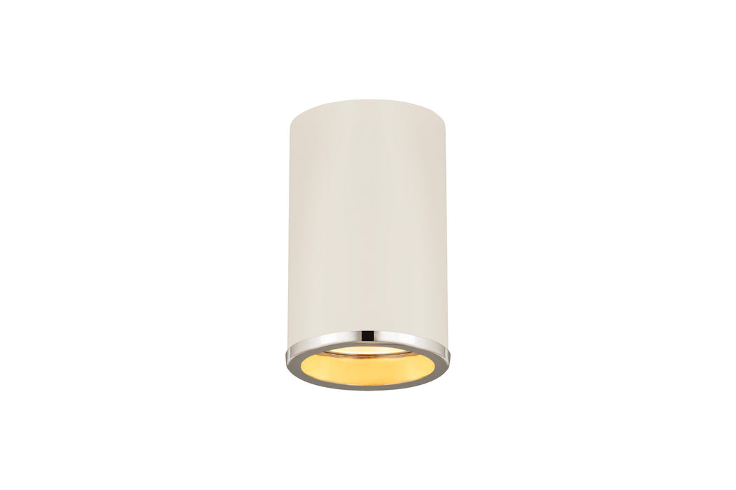 Z-Lite 2303F1-MW-CH One Light Flush Mount, Matte White + Chrome