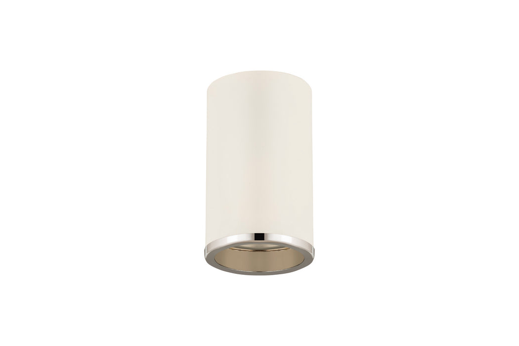 Z-Lite 2303F1-MW-CH One Light Flush Mount, Matte White + Chrome