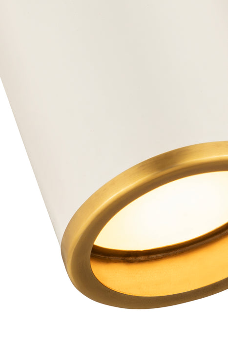 Z-Lite 2303F1-MW-RB One Light Flush Mount, Matte White + Rubbed Brass