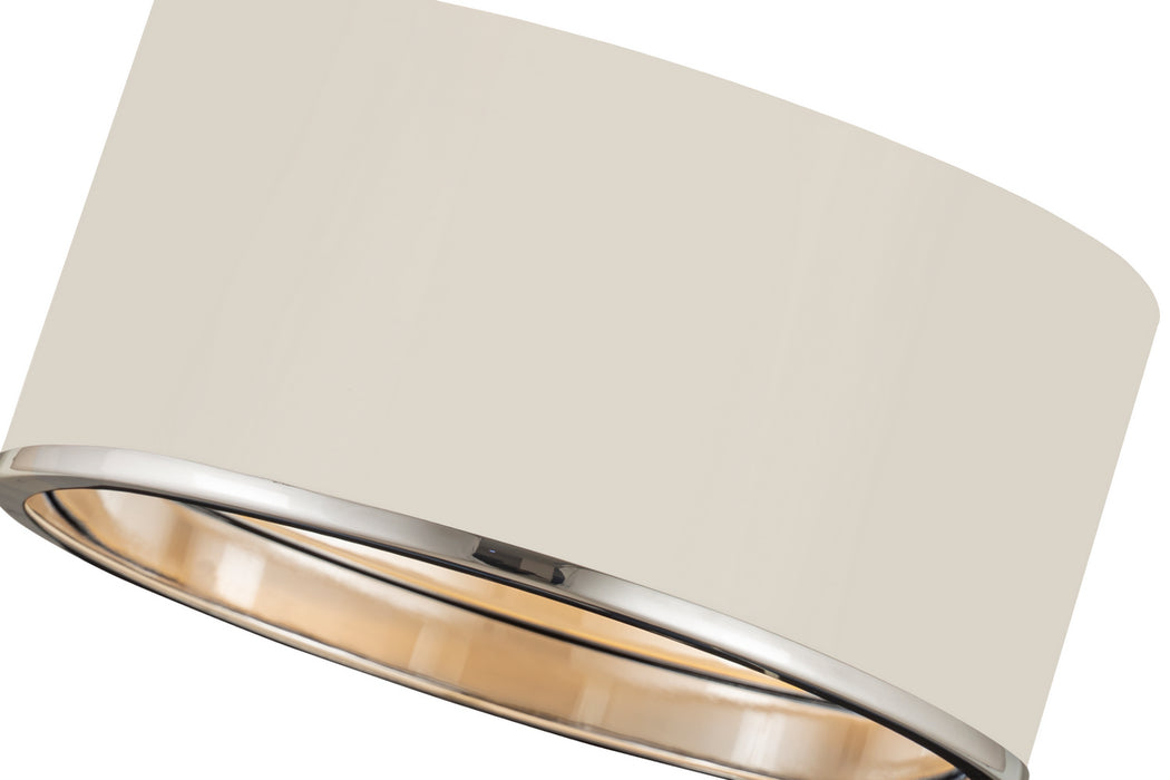 Z-Lite 2303F2-MW-CH Two Light Flush Mount, Matte White + Chrome