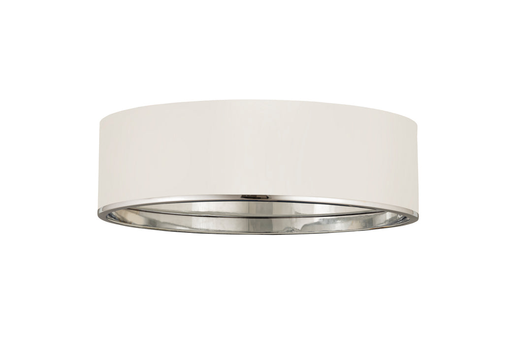 Z-Lite 2303F4-MW-CH Four Light Flush Mount, Matte White + Chrome