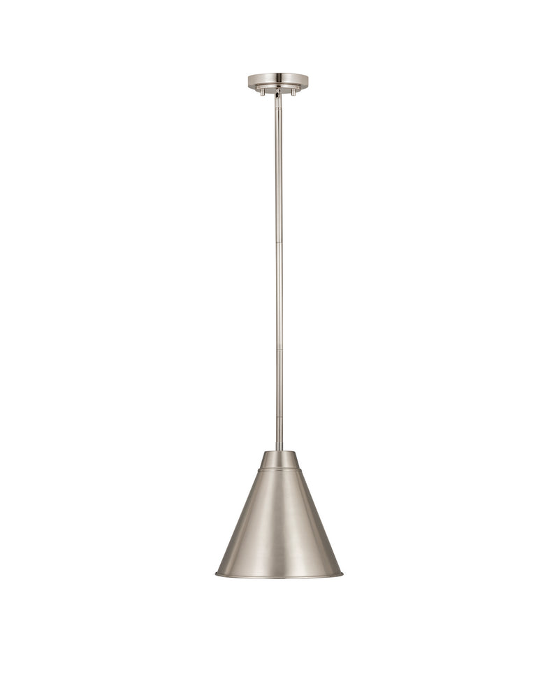 Z-Lite 6011P12-BN One Light Pendant, Brushed Nickel