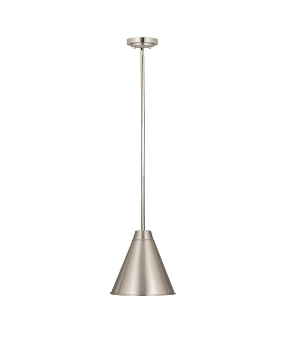 Z-Lite 6011P12-BN One Light Pendant, Brushed Nickel