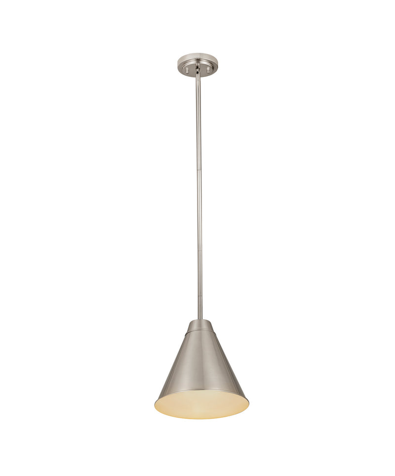 Z-Lite 6011P12-BN One Light Pendant, Brushed Nickel