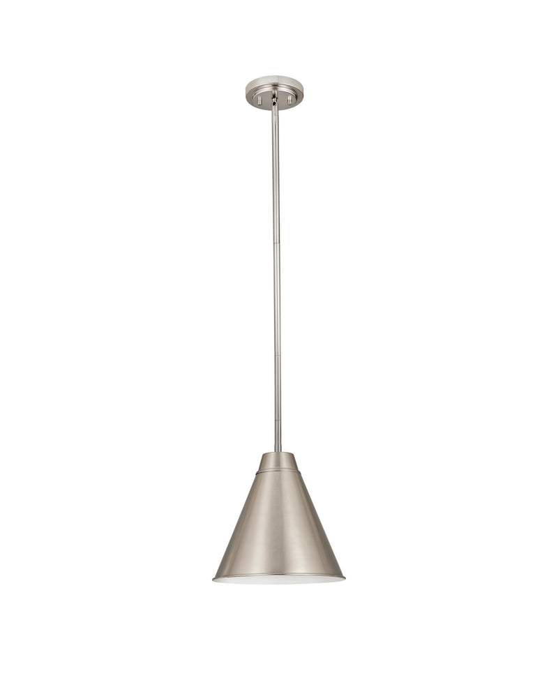 Z-Lite 6011P12-BN One Light Pendant, Brushed Nickel