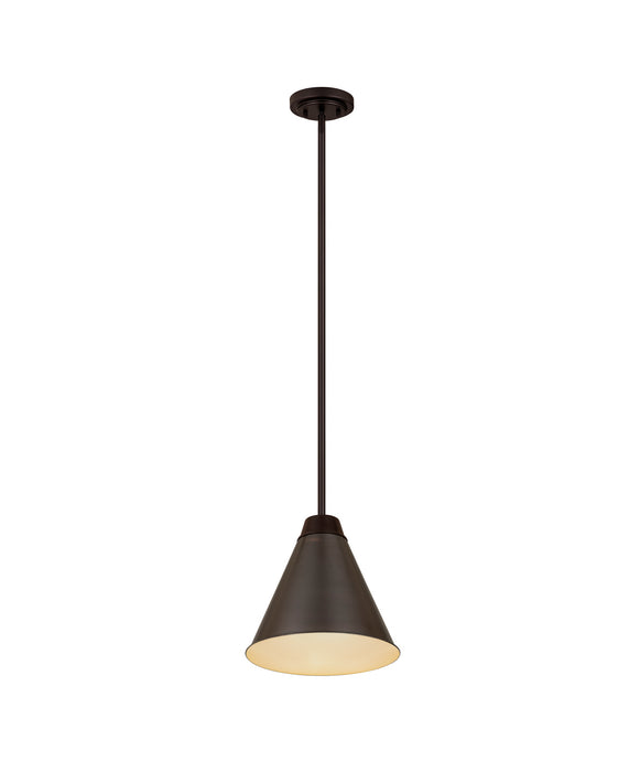 Z-Lite 6011P12-BP One Light Pendant, Bronze Plate