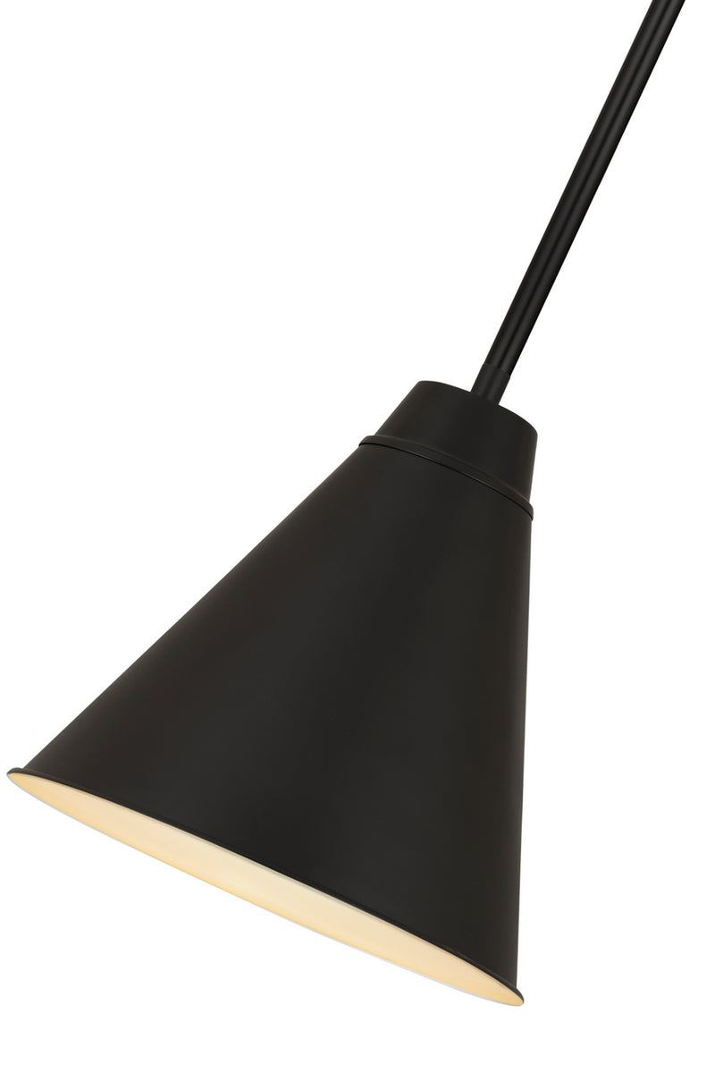 Z-Lite 6011P12-MB One Light Pendant, Matte Black