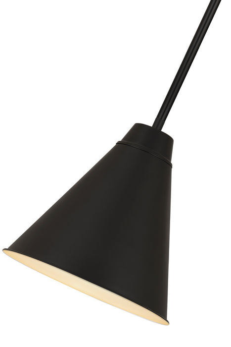 Z-Lite 6011P12-MB One Light Pendant, Matte Black
