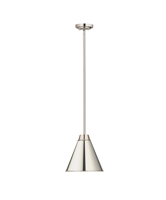 Z-Lite 6011P12-PN One Light Pendant, Polished Nickel