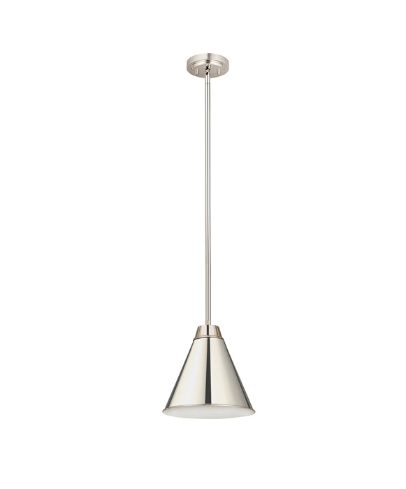 Z-Lite 6011P12-PN One Light Pendant, Polished Nickel