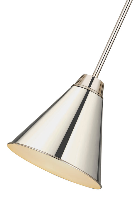 Z-Lite 6011P12-PN One Light Pendant, Polished Nickel